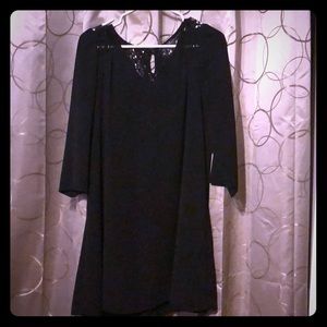 Black dress with lace detail